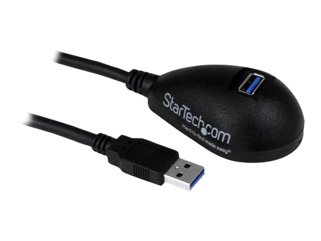Image of StarTech.com 5ft SuperSpeed USB 3.0 Extension Cable for Desktop - STP - USB-A Male to USB-A Female Cable for Computer - Black (USB3SEXT5DKB) - USB extension cable - USB Type A to USB Type A - 1.5 m