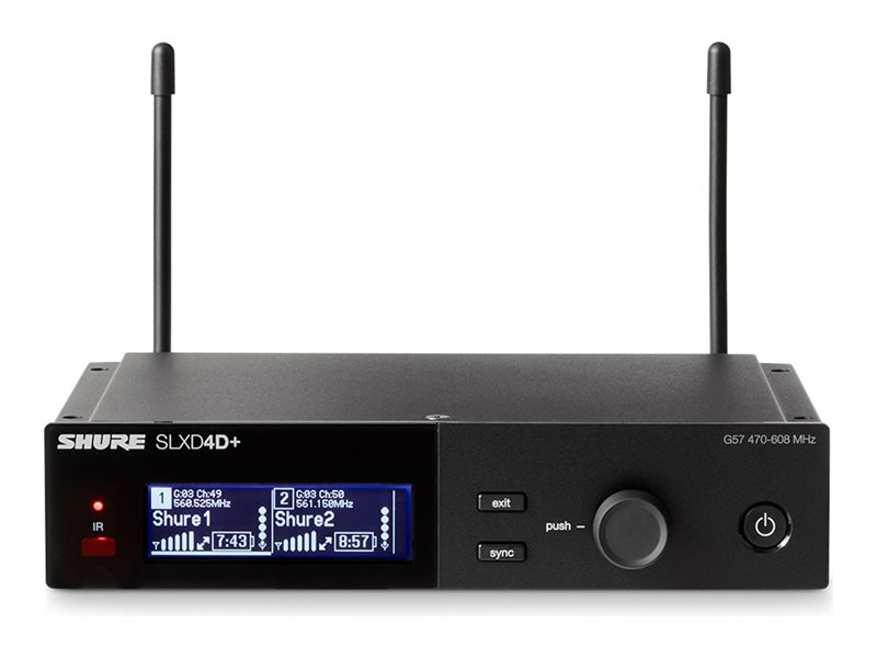 Shure SLX-D SLXD4D+ - Dual channel receiver for wireless microphone system