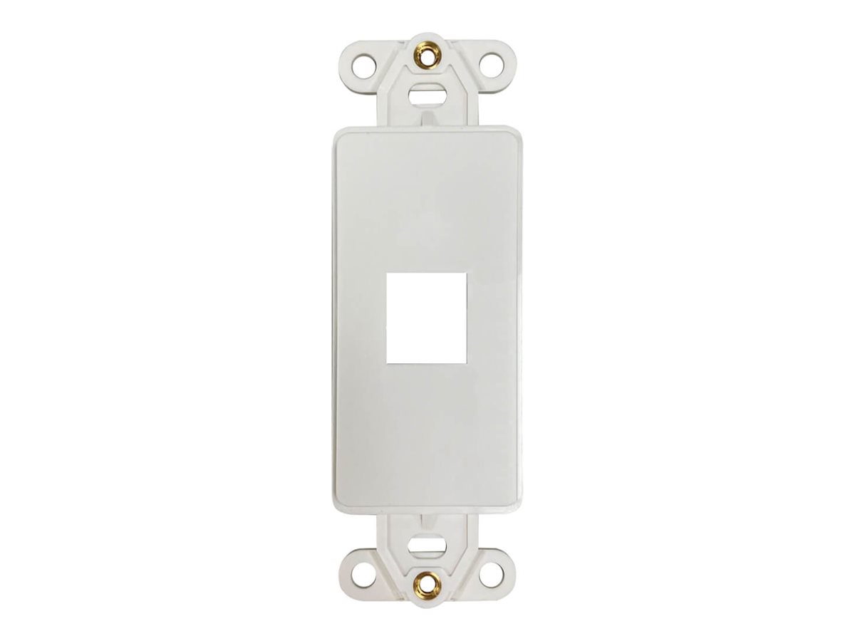 Eaton Tripp Lite Series 1-Port Antibacterial Wall-Mount Insert, Decora Style, Vertical, Ivory, TAA