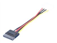 LogiLink 4-PIN intern strøm (male) - 15 pin Serial ATA strøm (female) 15cm Strømforsyningsadapter