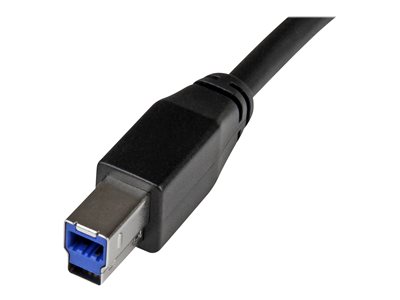 StarTech.com 5m 15 ft Active USB 3.0 USB-A to USB-B Cable - M/M - USB A to B Cable - USB 3.1 Gen 1 (5 Gbps) (USB3SAB5M)
