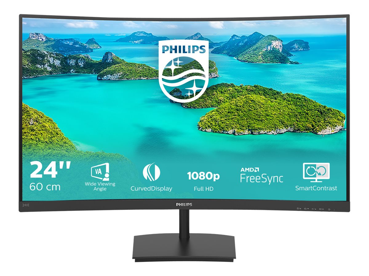 Philips E Line 241e1sca Led Monitor Curved Full Hd 1080p 24