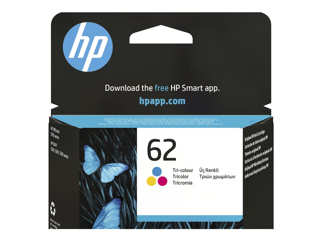 HP 62 Tri-color Ink Cartridge