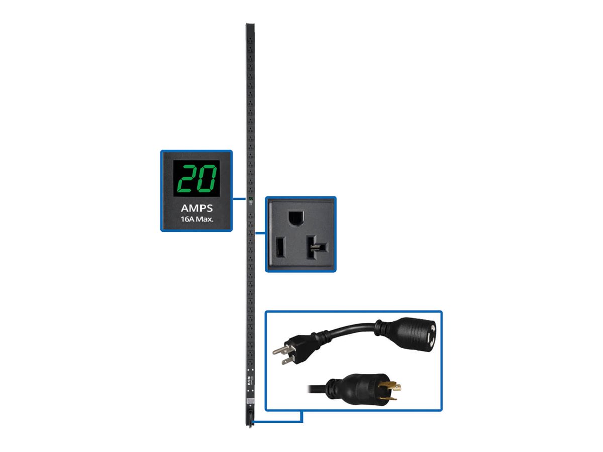 Eaton Tripp Lite Series PDU Metered 120V 20A 5-15/20R 36 Outlet L5-20P 72" Height 0URM