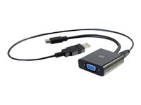 C2G 8in Mini DisplayPort Male to VGA + Audio Female Active Adapter Converter - Black - videokonverterare - svart