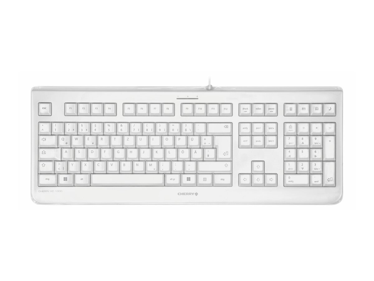 CHERRY KC 1068 - klávesnice - QWERTZ - německá - bílá, šedá Vstupní zařízení