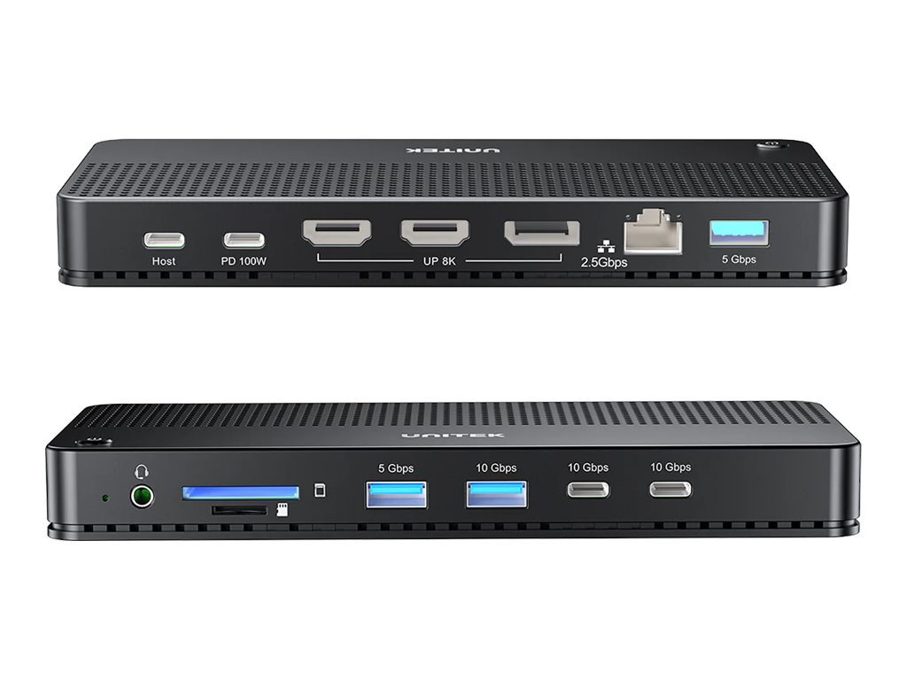 Unitek docking station USB / USB-C HDMI Product shot Multi-angle 78800
