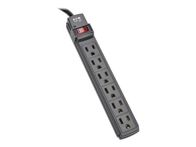 Eaton Tripp Lite Series Power Strip 6 Outlet NEMA 5-15R AC 6 ' Cord 5-15P Black Housing