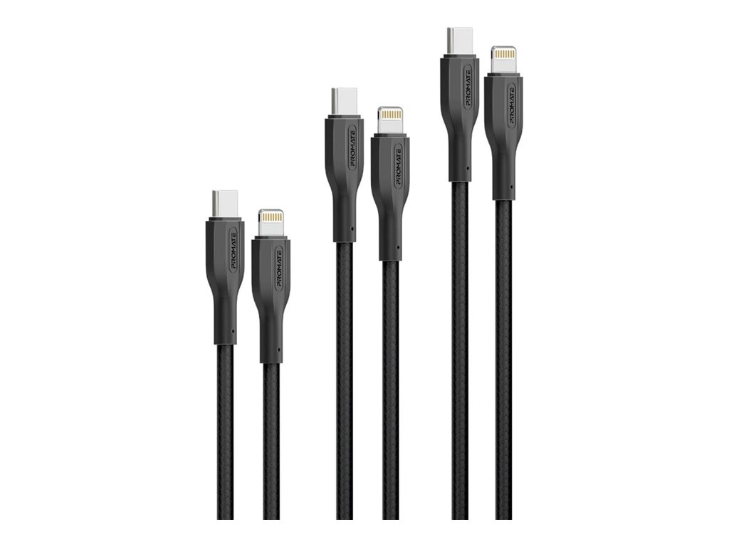 Promate CableKit-Ci charging / data cable Product shot Left-angle 79600