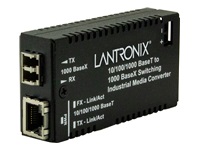 Lantronix M/GE-ISW Series - Convertisseur de média à fibre optique - 1GbE - 10Base-T, 100Base-TX, 1000Base-T, 1000Base-SX 