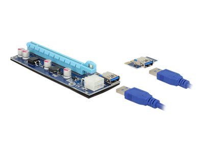 DELOCK Riser Karte PCI Express x1 > x16 mit 60 cm USB Kabel - 41426