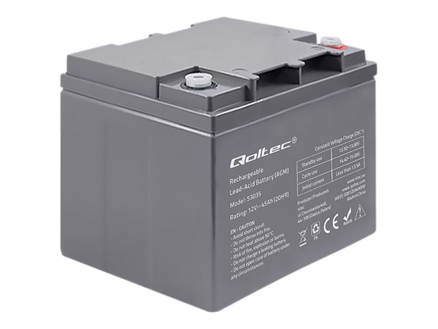 Akumulator AGM Qoltec | 12V | 45Ah | max.13.5A 