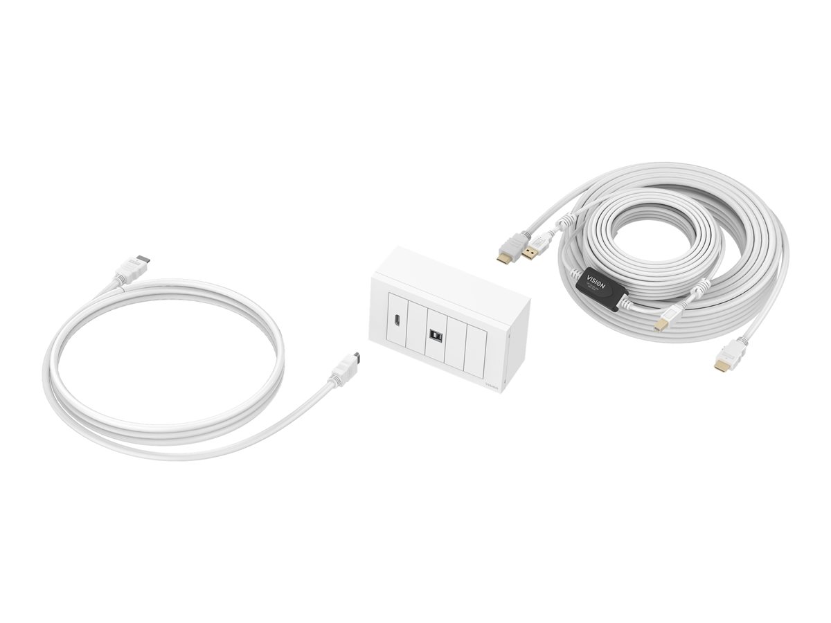 VISION Techconnect Modular AV Faceplate with cables - LIFETIME WARRANTY