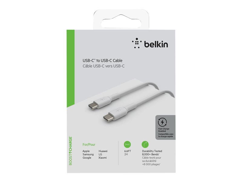 BELKIN Cable USB-C vers USB-C 60W 2m