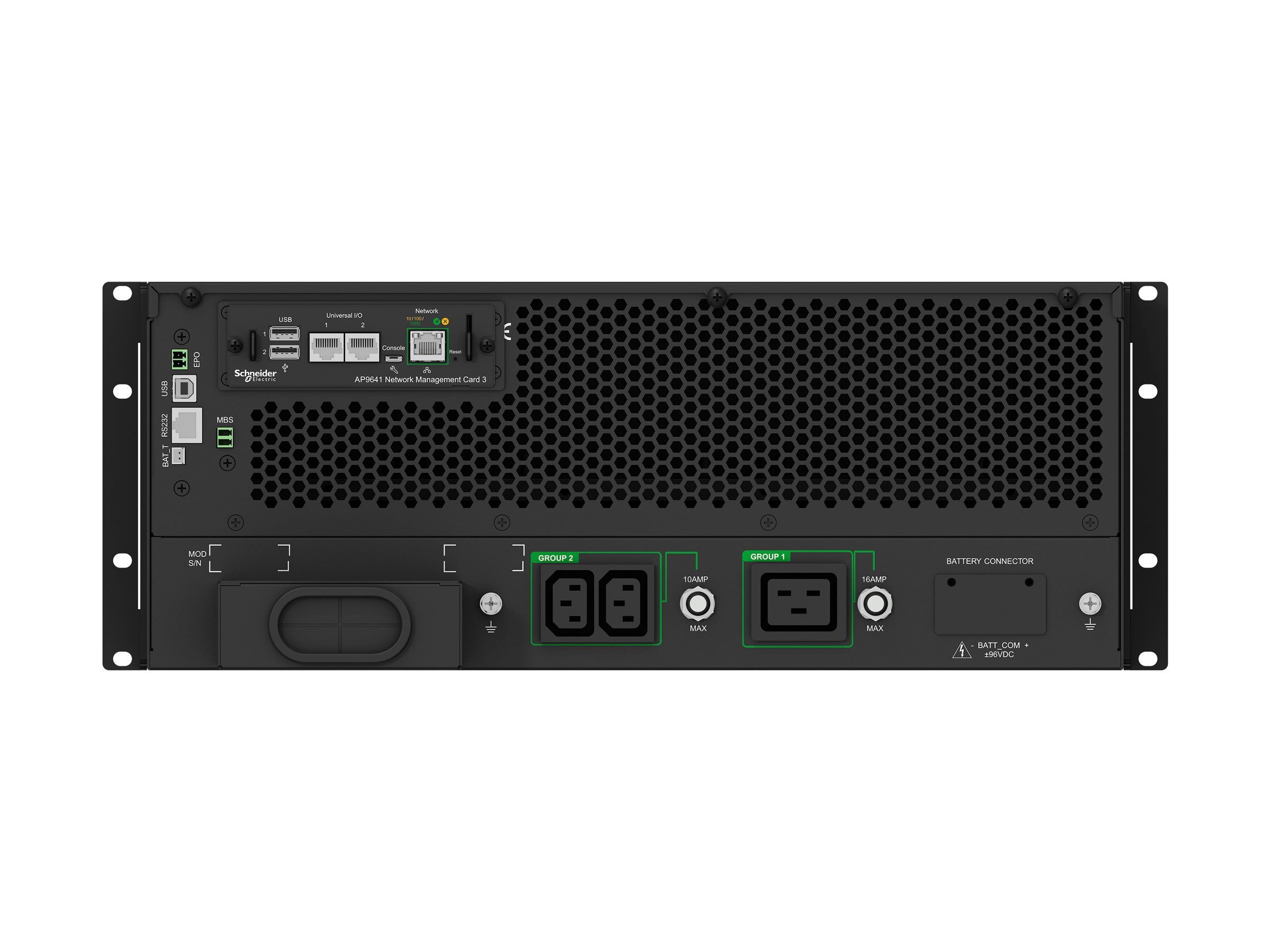 APC Smart-UPS On-Line-G 5kVA 5kW Tower 230V 2x IEC C13+1x IEC C19+Hard wire 3-wire H+N+E outlets Network Card wo rail kit