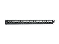 Eaton Tripp Lite Series 24-Port Cat6a Patch Panel Shielded Feedthrough Rackmount RJ45 1U - patch panel - 1U - 19" - TAA Compliant
