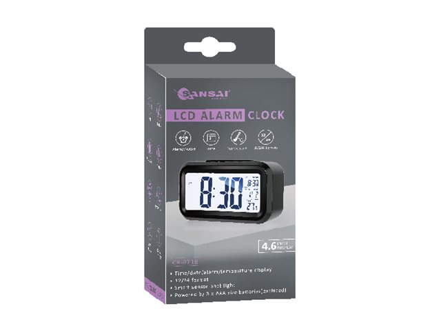 Sansai, alarm clock, electronic, desktop