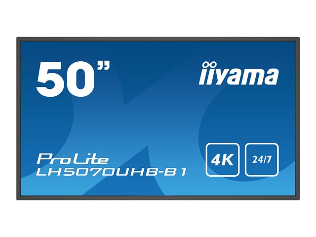 Image of iiyama ProLite LH5070UHB-B1 50" Class (49.5" viewable) LCD flat panel display - 4K - for digital signage