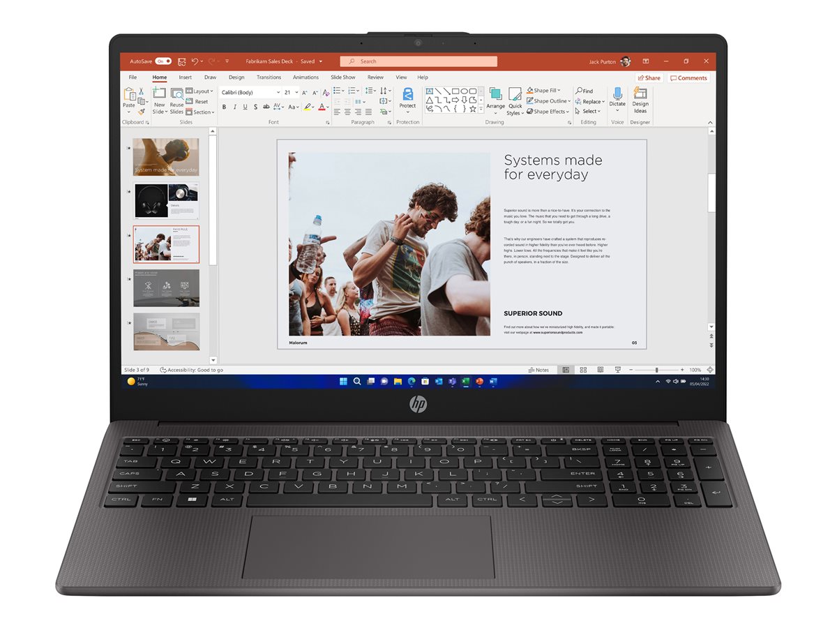 HP 250 G10 Notebook - 15.6" - Intel Core i5 - i5-1334U - 8 GB RAM - 512 GB SSD - česká/slovenská – foto 2