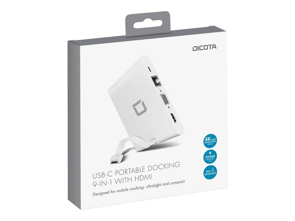 DICOTA USB-C Portable Docking 9-in-1 with HDMI