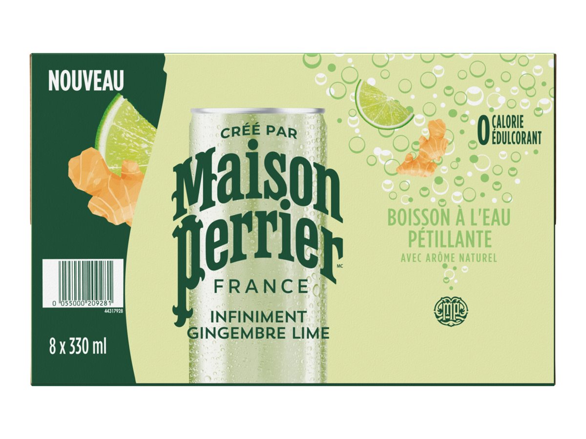 Maison Perrier Sparkling Water - Forever Ginger Lime - 8 x 330ml