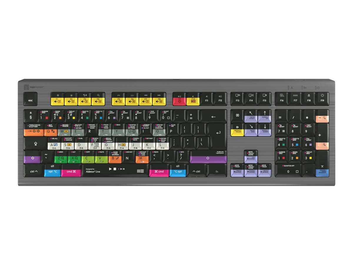 An image of LogicKeyboard Ableton Live Astra 2 - keyboard - QWERTY - UK - graphite grey Input Device