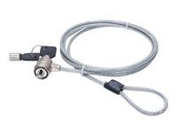 Manhattan Mobile Security Laptop Lock, Key Lock, 1.4m, Compatible with Kensington style locks, Strong Steel Cable (3mm thick)