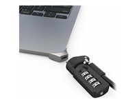 Compulocks Ledge Lock Adapter for MacBook Air 15" M2-M4 with Combination Cable Lock Silver