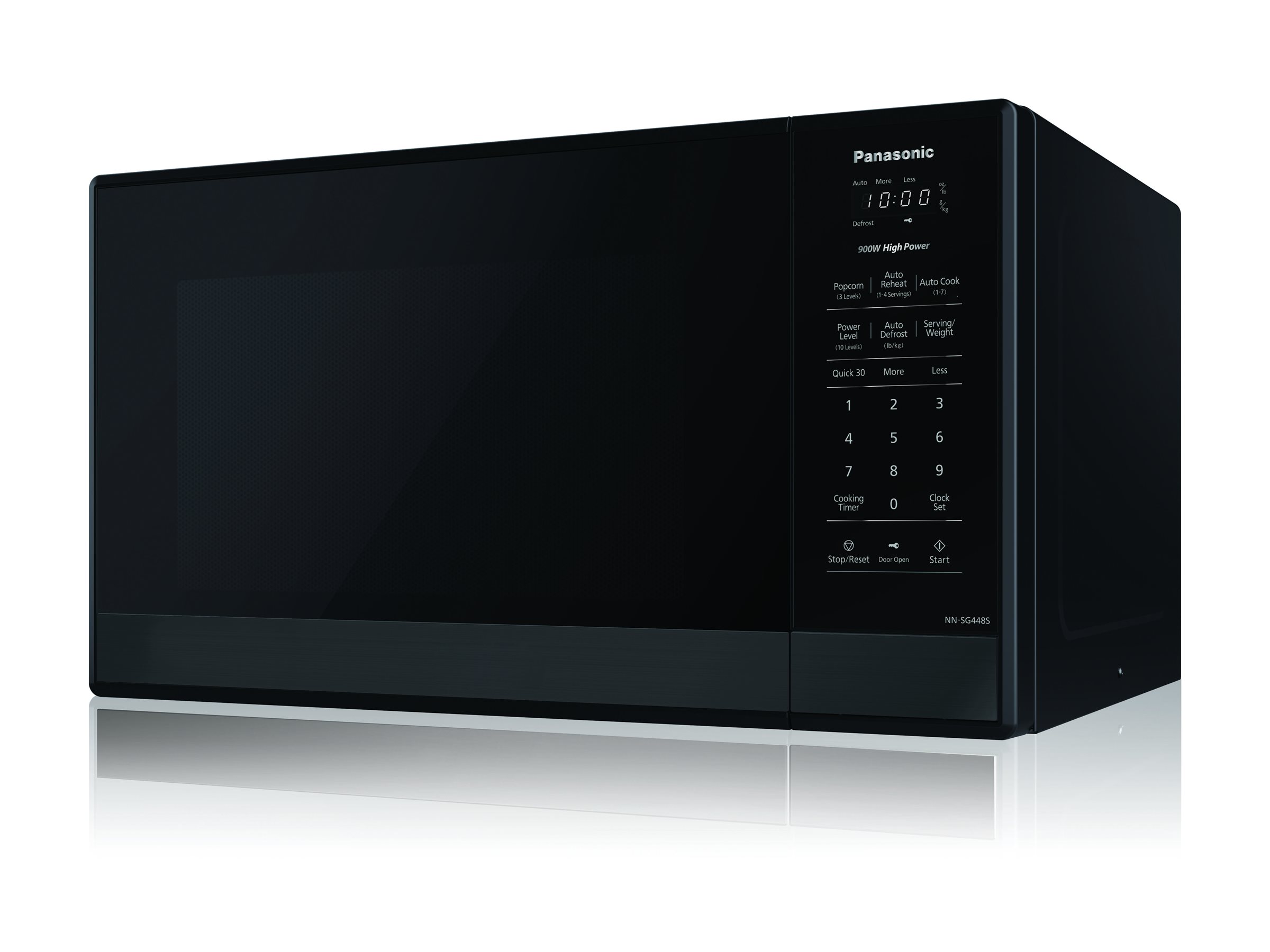 Panasonic 0.9 cu ft. Microwave Oven - Black Stainless Steel/Black - NNSG448SC