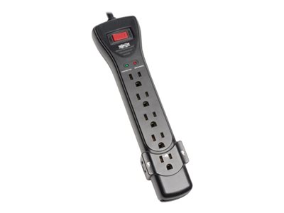 Tripp Lite Surge Protector Power Strip 120V 7 Outlet 7' Cord 2160 Joules Black - Surge protector - 15 A - AC 120 V - 1.8 kW - output connectors: 7 - black - for P/N: CLAMPUSBLK, CLAMPUSW