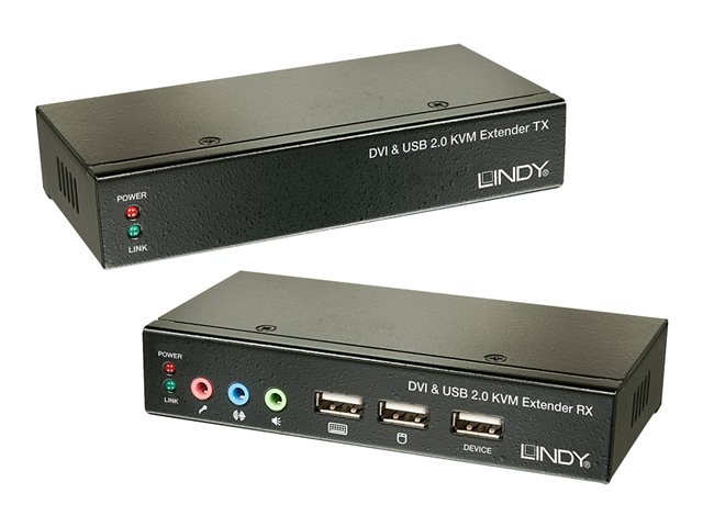 Extender KVM Cat.6 DVI-D Single Link, USB & Audio, 50m