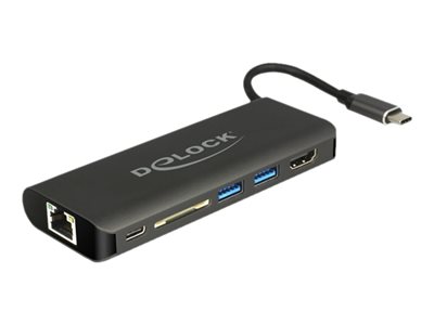 DELOCK Dockingstation USB-C HDMI 4K 30Hz/Gigabit LAN/USB PD