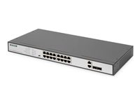 DIGITUS DN-95342-1 Switch 16-porte Fast Ethernet PoE+