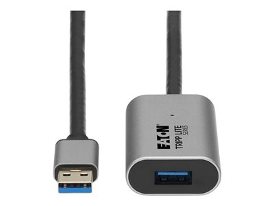Eaton Tripp Lite Series USB 3.2 Gen 1 Active Extension Repeater Cable (M/F), Aluminum Housing, 10 m (32.8 ft.)