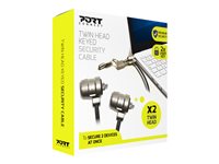 PORT TWIN HEAD KEYED SECURITY CABLE