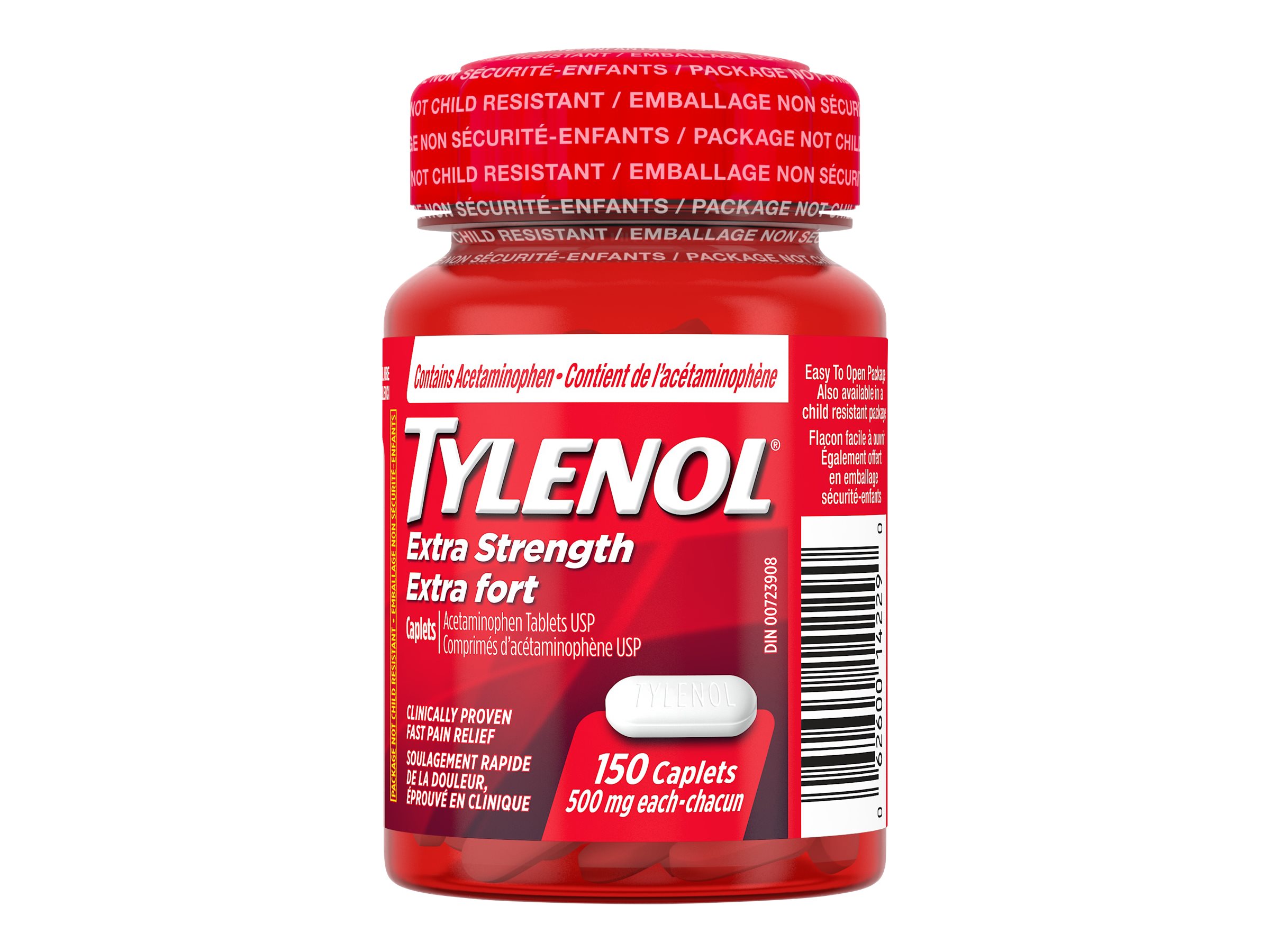 TYLENOL CAPLETS EX-STRENGTH 150'S