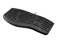 Adesso Tru-Form Media 160 - keyboard - with scroll wheel - UK - black
