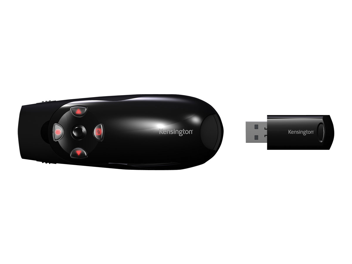 Kensington Presenter Expert Red Laser with Cursor Control presentation remote control Product shot Left side 77700