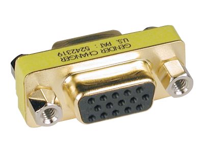 Tripp Lite Compact / Slimline Gold VGA Video Coupler Gender Changer HD15 F/F