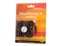 StarTech.com Replacement 70mm TX3 Dual Ball Bearing CPU Cooler Fan - 3 pin case Fan - TX3 Fan - 70mm Fan (FAN7X10TX3) - Case fan - 70 mm - black