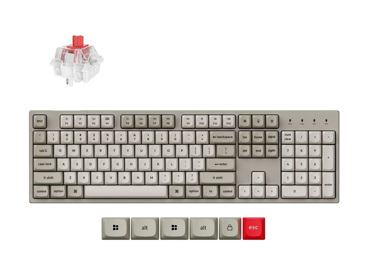 Keychron C2 Pro, keyboard, QMK, custom, 100% full size Input Device