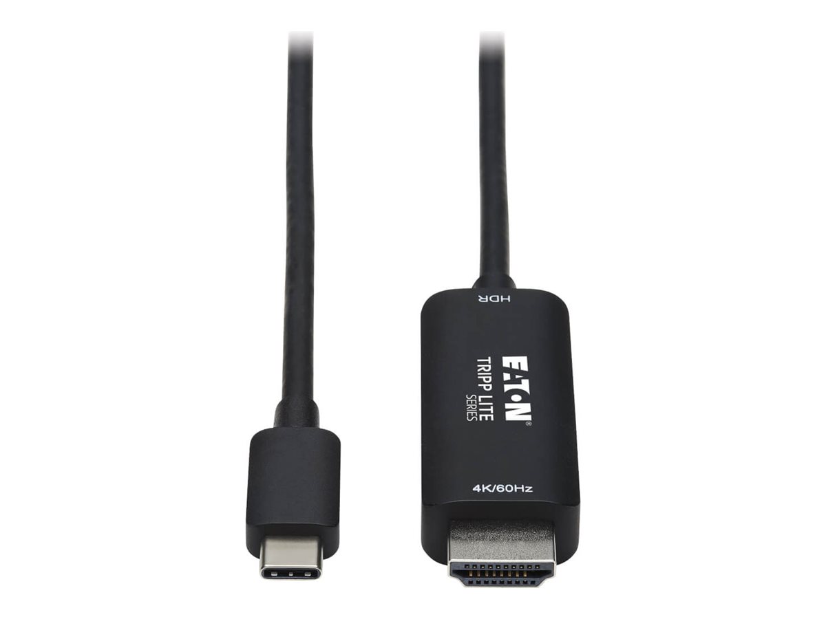 Eaton Tripp Lite Series USB C to HDMI Adapter Cable, 4K 60Hz, HDR, HDCP 2.2, DP 1.2 Alt Mode, Black, 6ft.