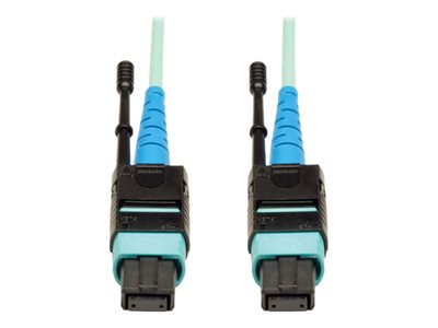 Tripp Lite 5M MTP / MPO Patch Cable 24 Fiber 100GbE Aqua OM3 Plenum 16ft 16' 5 Meter