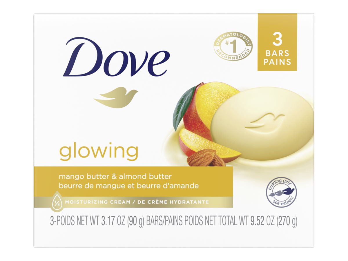 Dove Purely Pampering Beauty Bar - Mango Butter - 3 x 106g