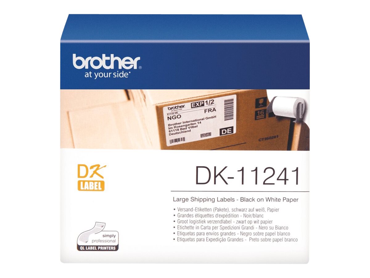 Label 102 Brother DK-11241 - shipping labels - 200 label(s) - 102 x 152 mm ...