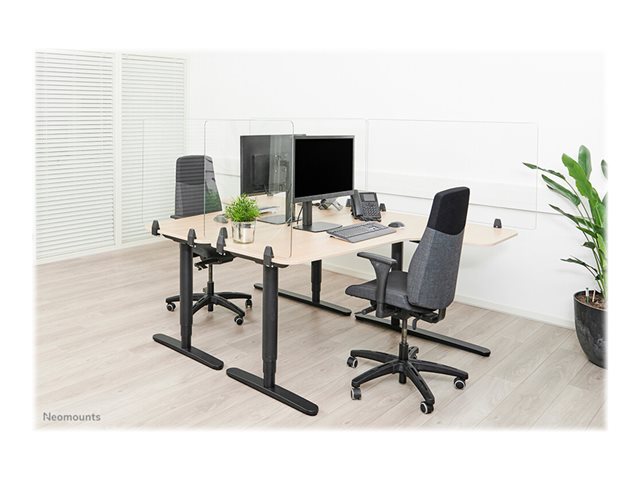Neomounts NS-GLSPROTECT140 - rozdělená obrazovka - montáž na pracovní stůl - 138 x 65 cm - průhledná – foto 20