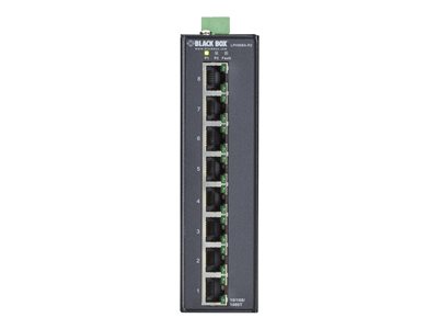 Black Box Industrial Switch unmanaged 8 x 10/100/1000 (PoE+) PoE+ (120 W) DC power 