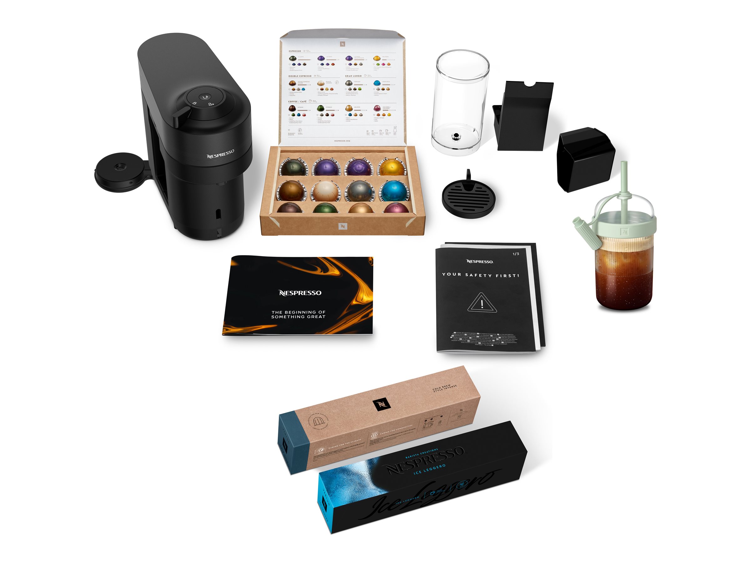 De'Longhi Nespresso Vertuo Pop+ Coffee Machine - Liquorice Black - ENV92BTUCA