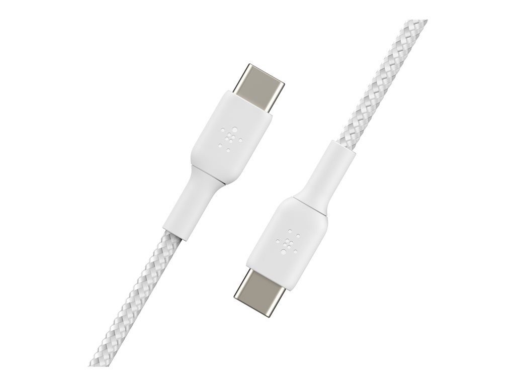 BELKIN Câble tressé USB-C USB-C 1m blanc