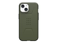 UAG Civilian Series Beskyttelsescover Olive-drab Apple iPhone 15